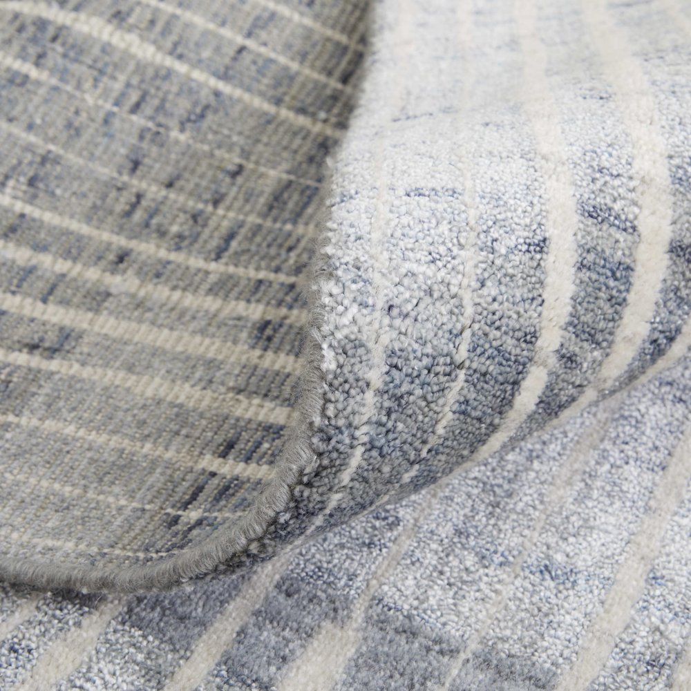 Eastfield Modern Abstract, Blue/Ivory/Gray, 9' x 12' Area Rug. Picture 7