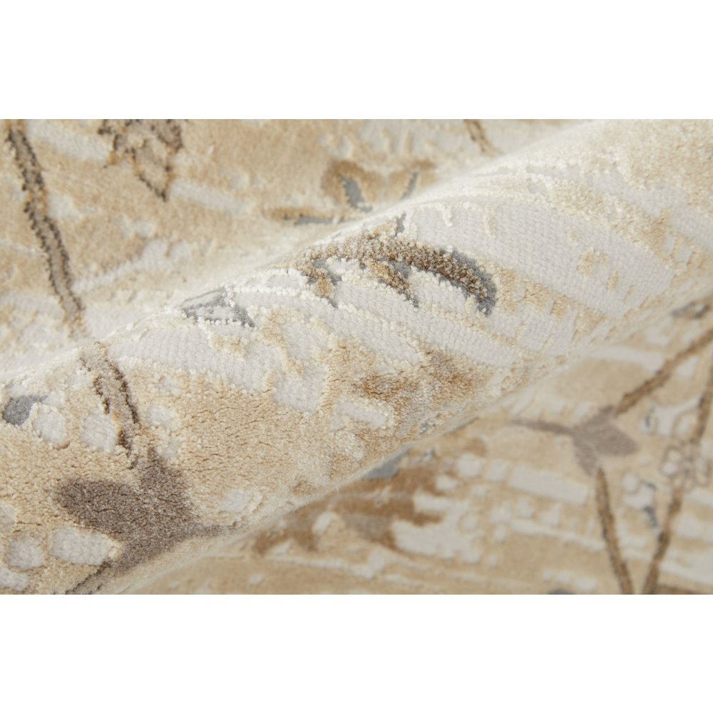 Celene Traditional Bordered, Tan/Ivory/Gray, 3'-9" x 5'-7" Accent Rug. Picture 5