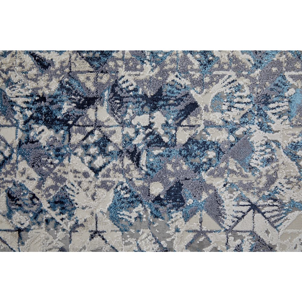 Indio Modern Diamond, Blue/Ivory/Gray, 12' x 15' Area Rug. Picture 6