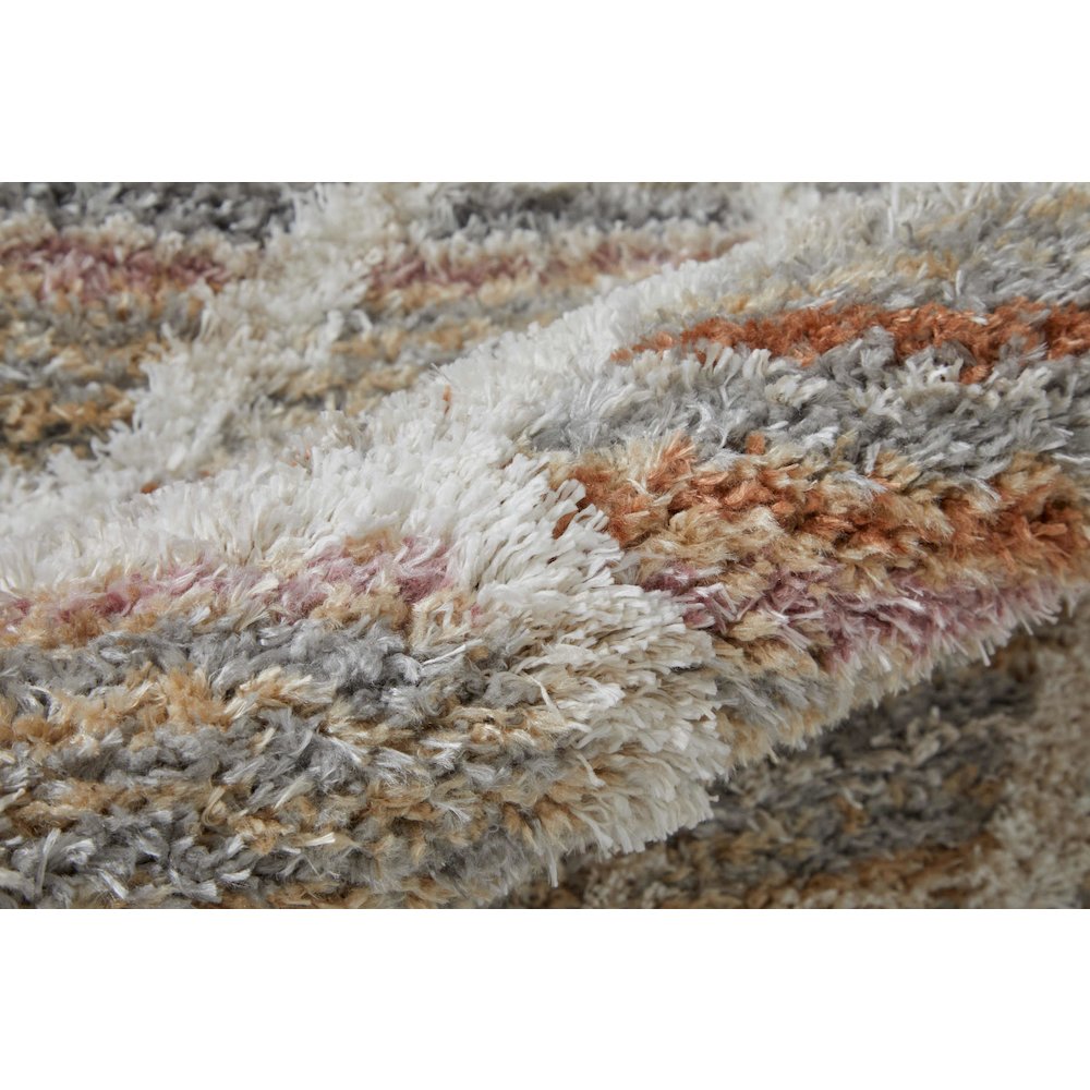Mynka Transitional Diamond, Tan/Taupe/Ivory, 7'-11" x 10' Area Rug. Picture 5