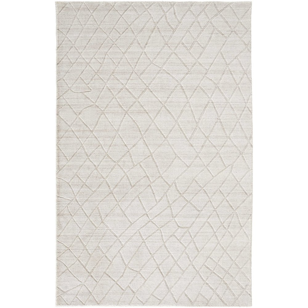 Redford Transitional Solid, Ivory/Gray, 9' x 12' Area Rug. Picture 1
