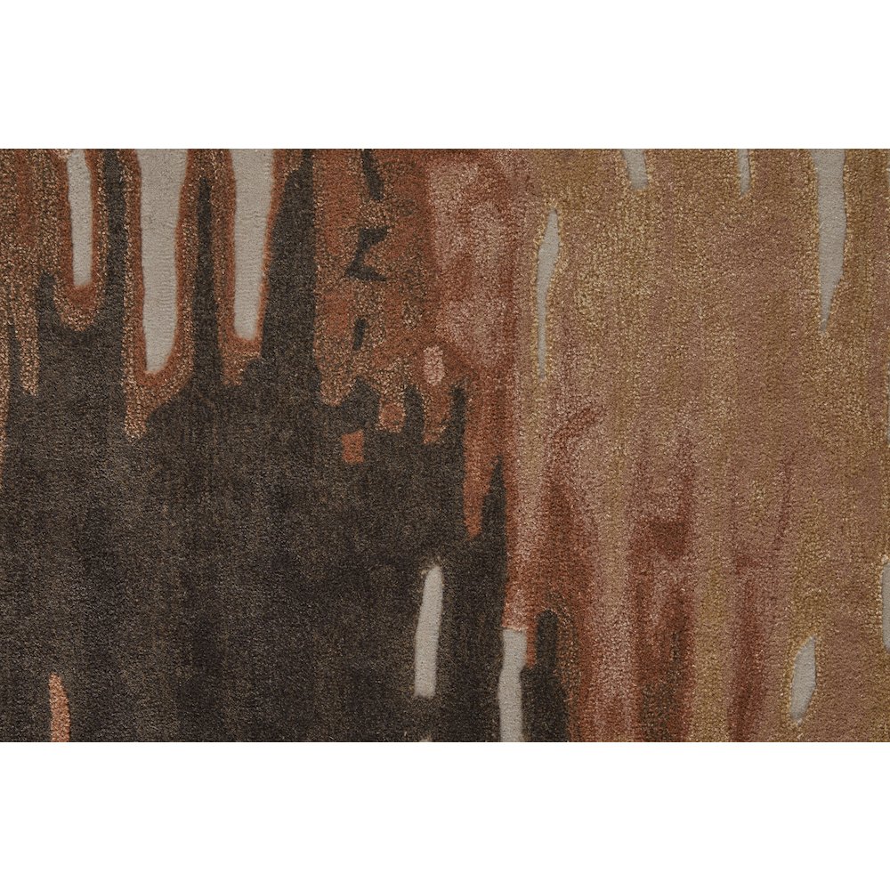 Anya Transitional Abstract, Red/Brown/Orange, 5' x 8' Area Rug. Picture 7