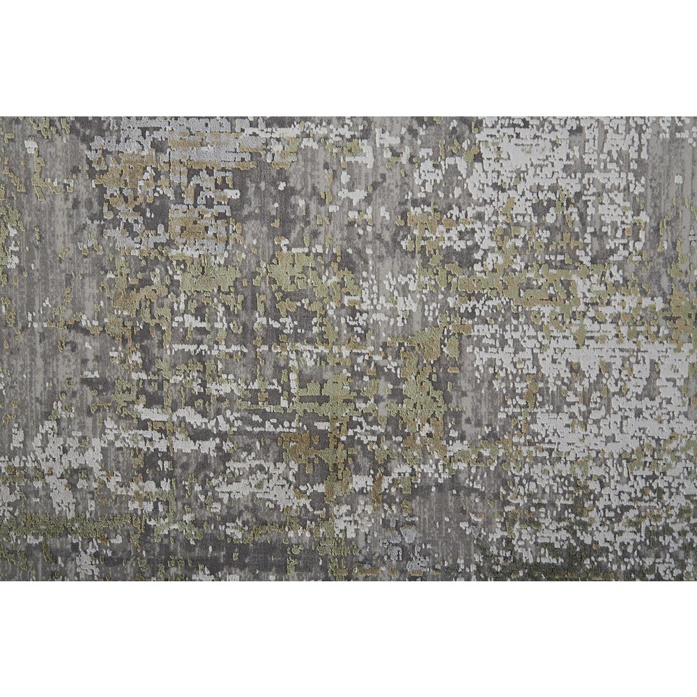 Cadiz Modern Abstract, Green/Gray/Ivory, 2'-2" x 3'-2" Accent Rug. Picture 5