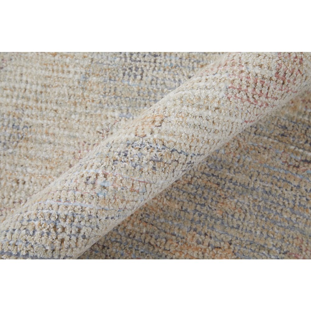 Caldwell Transitional Floral & Botanical, Ivory/Tan/Blue, 7'-6" x 9'-6" Area Rug. Picture 4