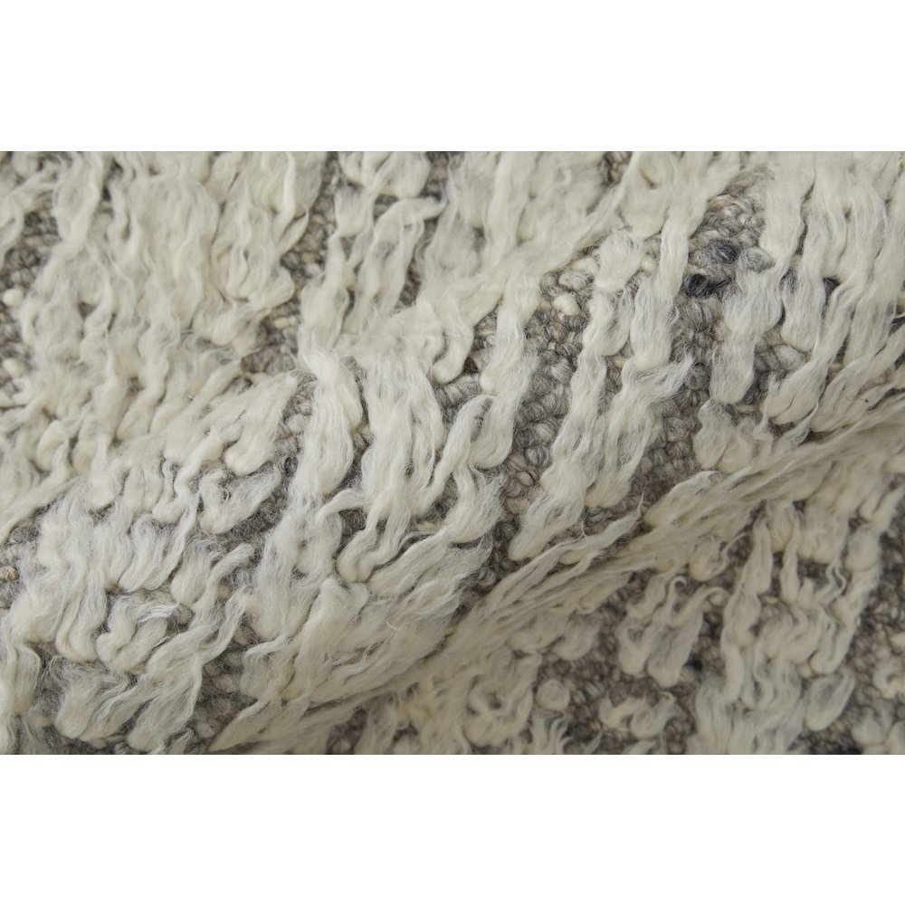 Ashby Transitional Stripes, Ivory/Gray, 5'-6" x 8'-6" Area Rug. Picture 5