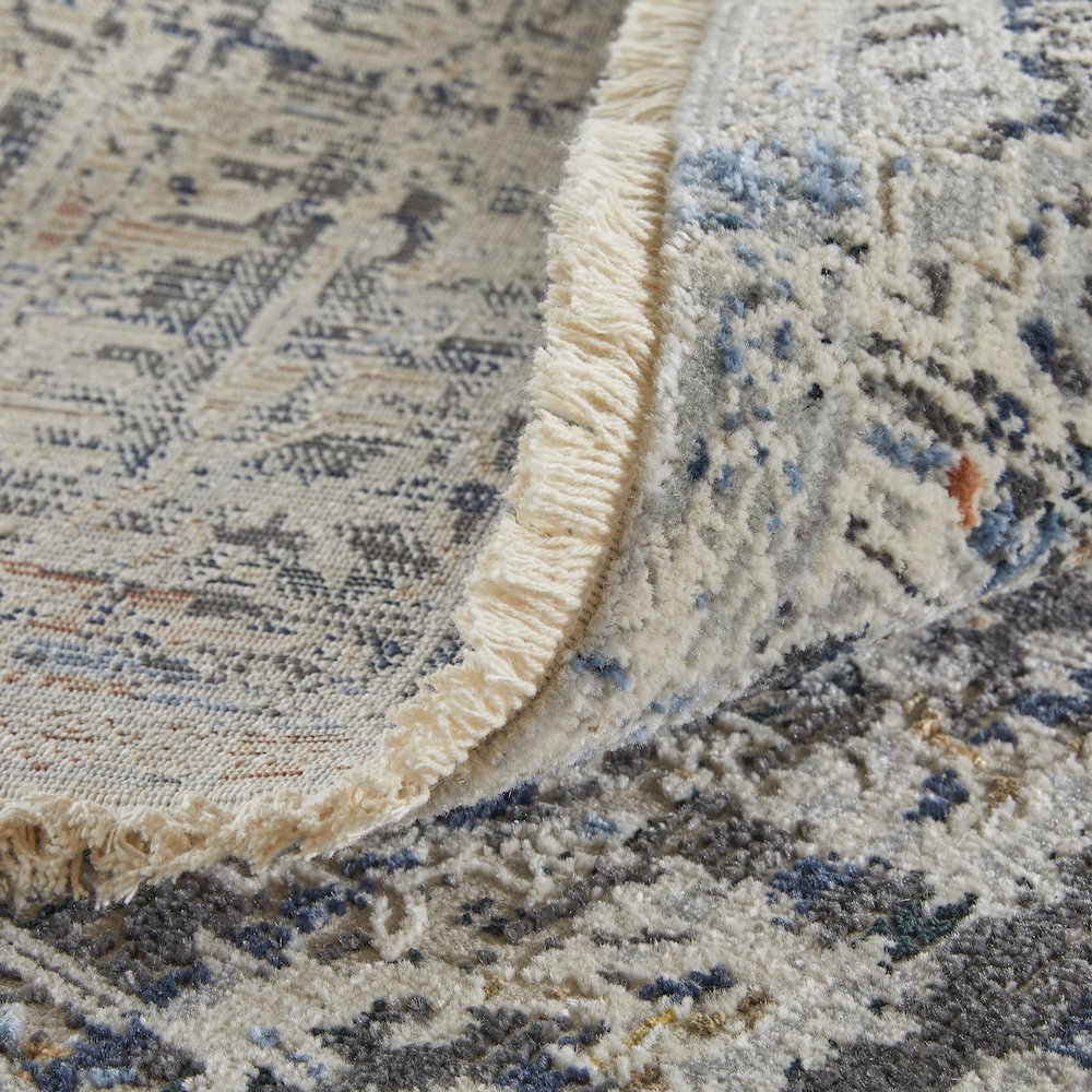 Kaia Transitional Distressed, Ivory/Gray/Taupe, 9'-8" x 12'-8" Area Rug. Picture 5