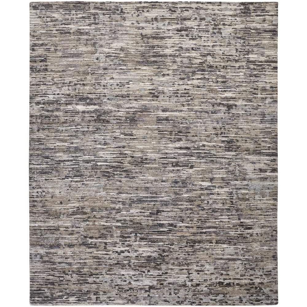 Conroe Luxe Abstract Hand Knot Rug, Gunmetal/Silver Blue, 8ft-6in x 11ft-6in, CRO6821FGRY000G50. Picture 1
