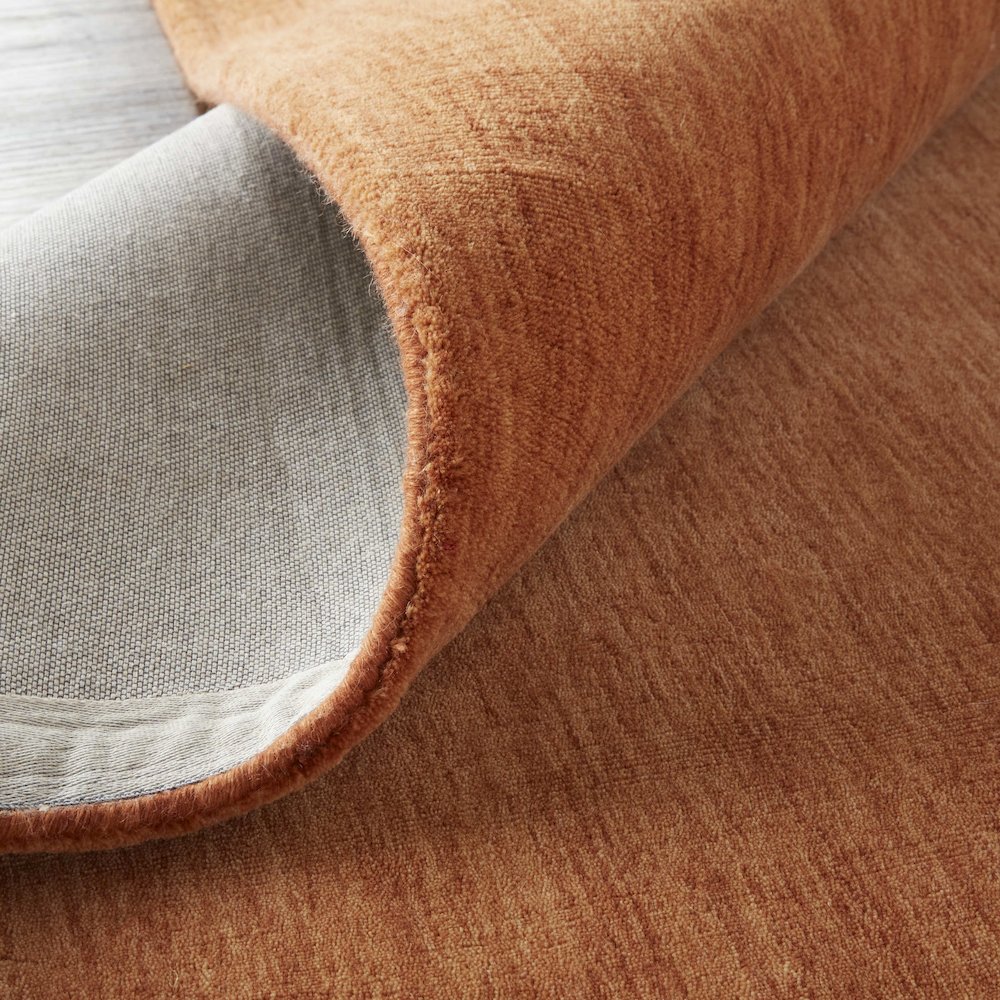 Luna Modern Solid, Orange, 3'-6" x 5'-6" Accent Rug. Picture 6