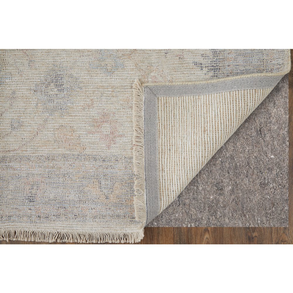 Caldwell Transitional Floral & Botanical, Ivory/Tan/Blue, 7'-6" x 9'-6" Area Rug. Picture 3