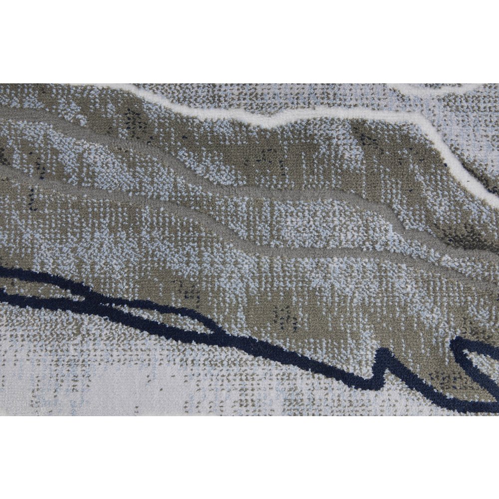 Gaspar Modern Abstract, Taupe/Gray/Blue, 5'-2" x 7'-2" Area Rug. Picture 6