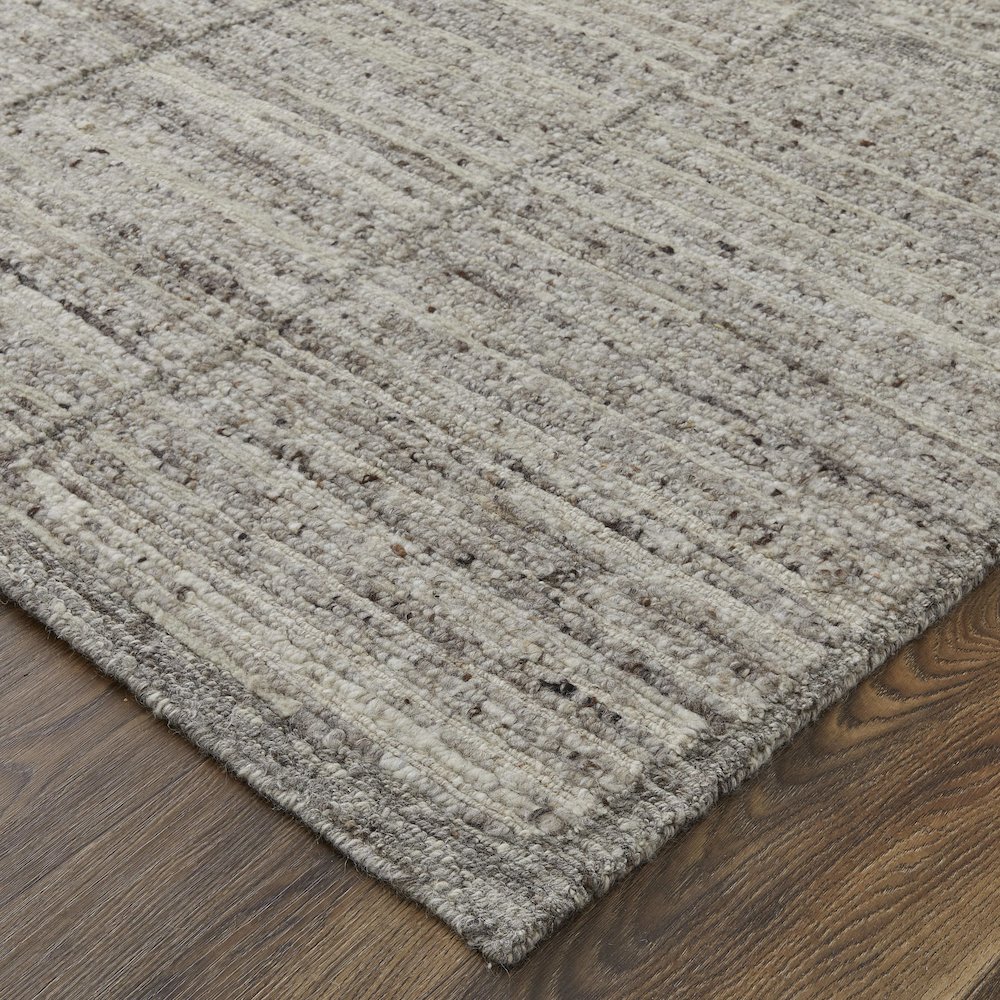 Navaro Modern Abstract, Gray/Ivory/Taupe, 3'-6" x 5'-6" Accent Rug. Picture 3