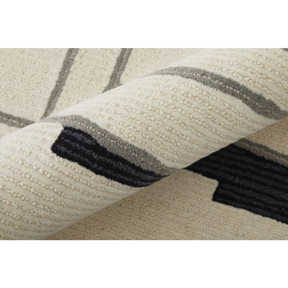 Maguire Transitional Abstract, Ivory/Gray/Taupe, 10' x 14' Area Rug. Picture 5