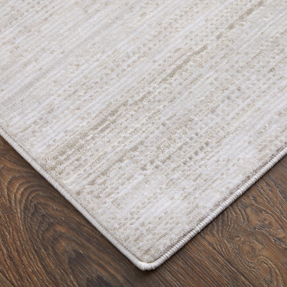 Deja Modern Solid, Ivory/Silver, 9'-0" x 12'-8" Area Rug. Picture 2