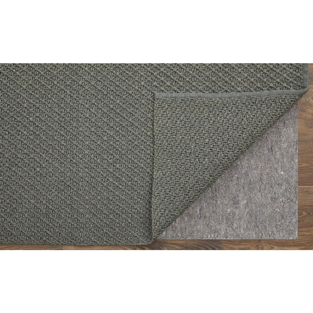 Tito Modern Solid, Green/Ivory, 10' x 14' Area Rug. Picture 3