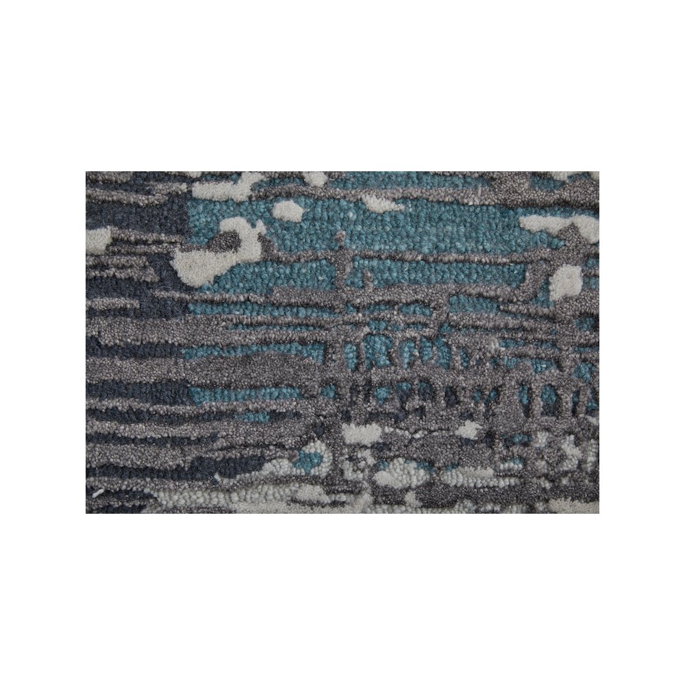 Zarah Modern Abstract, Ivory/Gray/Blue, 8' x 10' Area Rug. Picture 6