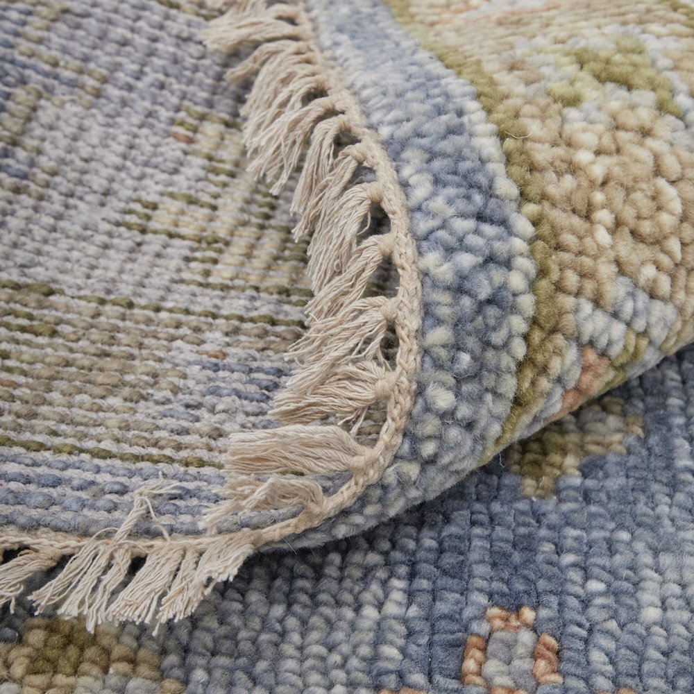 Fillmore Transitional Diamond, Blue/Green/Yellow, 5' x 8' Area Rug. Picture 7