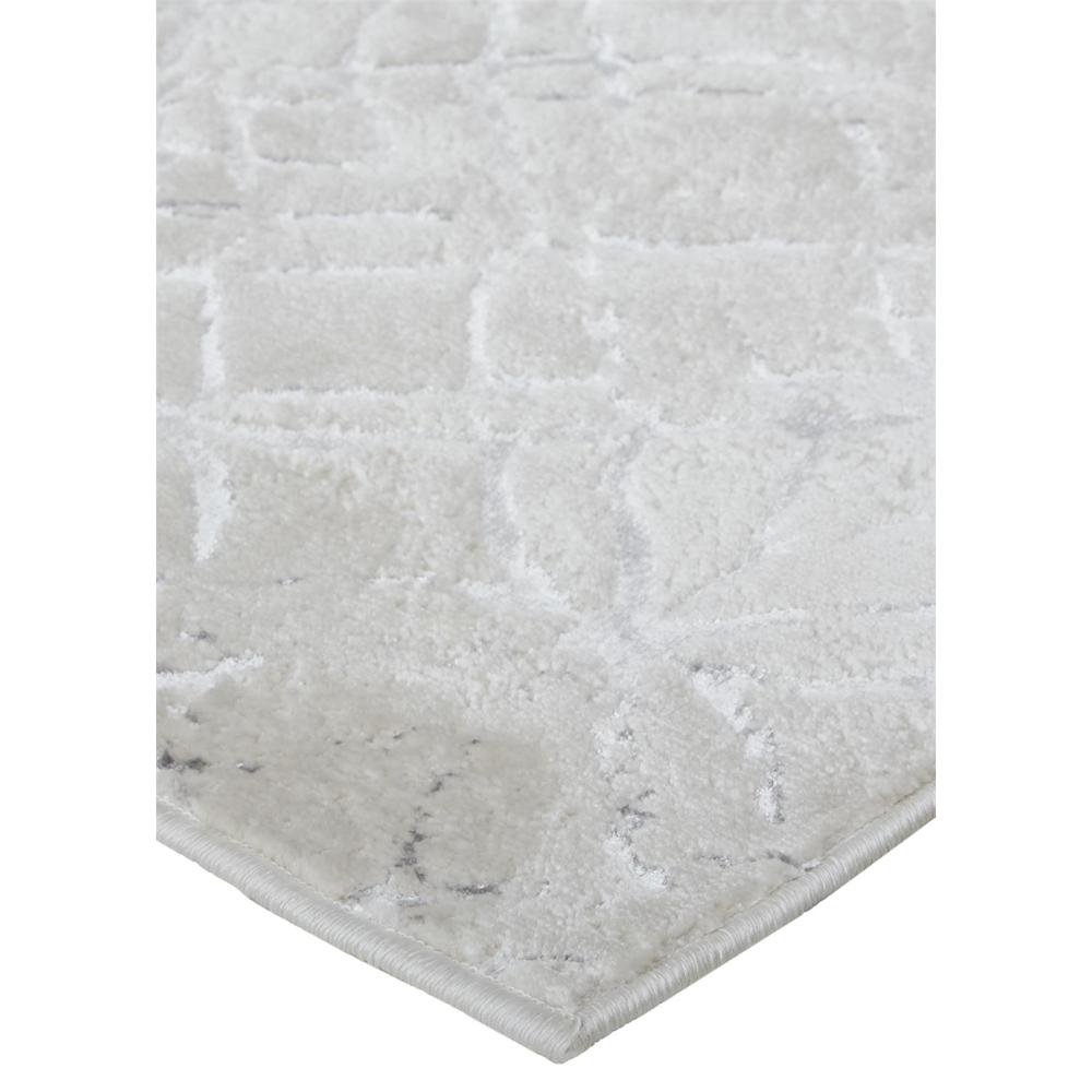 Micah Modern Metallic Trellis Rug, Ivory Bone/Silver, 10ft x 13ft - 2in Area Rug, 6943047FBGESLVH13. Picture 3