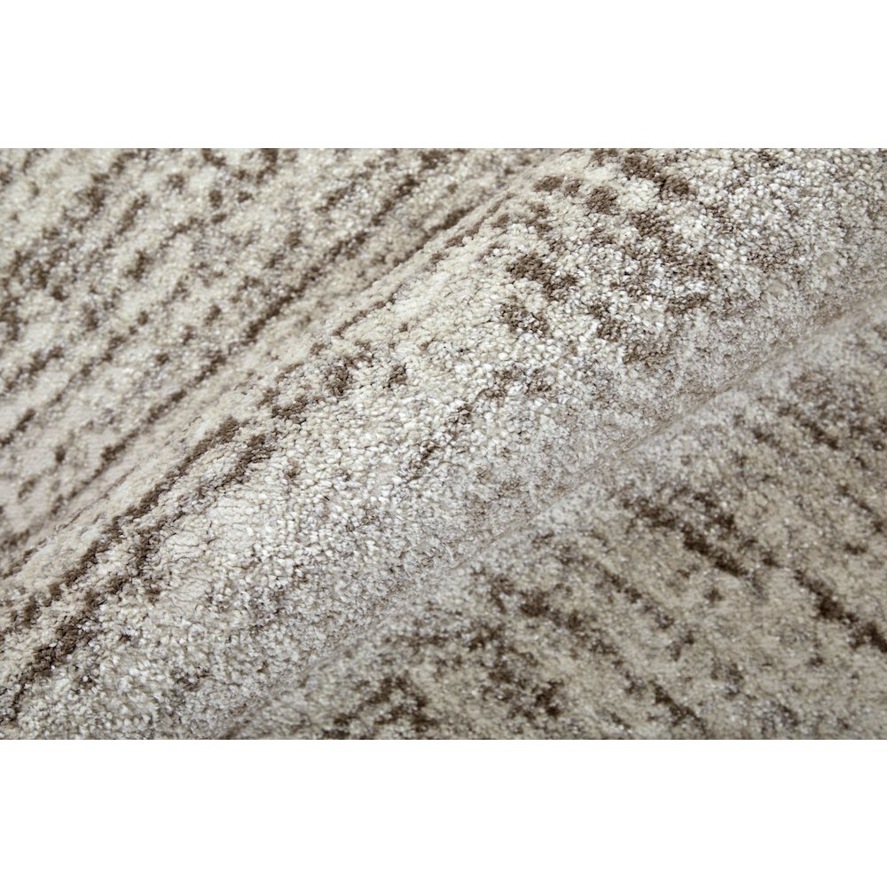 Vancouver Modern Geometric, Ivory/Tan/Brown, 5' x 8' Area Rug. Picture 6