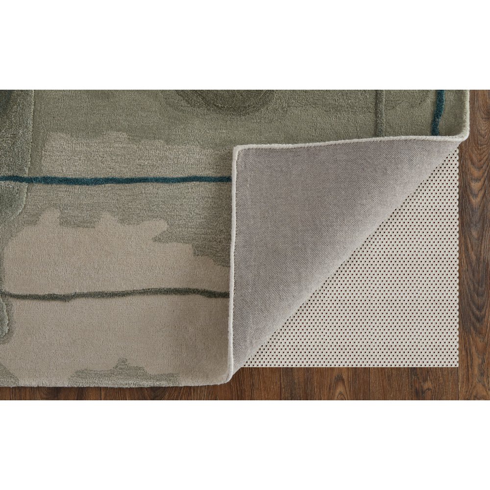 Anya Transitional Abstract, Blue/Gray/Ivory, 2' x 3' Accent Rug. Picture 4