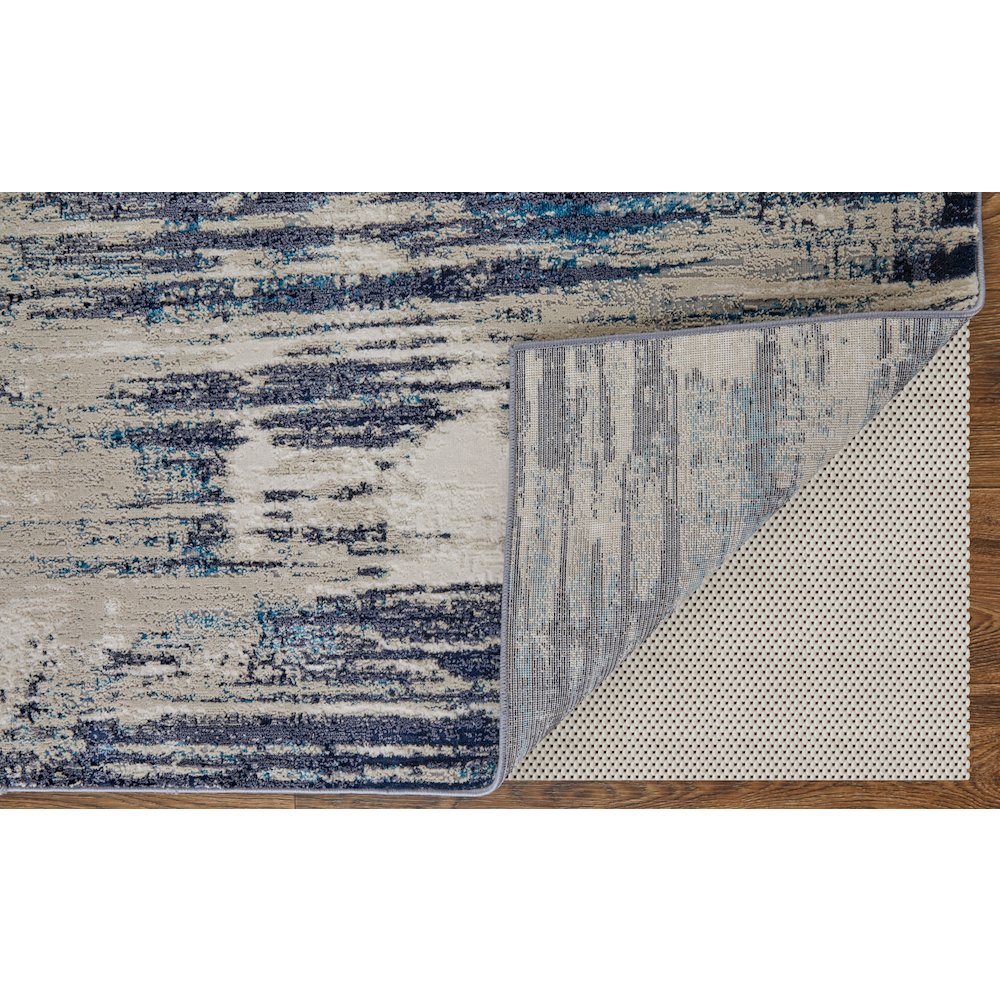 Indio Modern Abstract, Tan/Blue/Ivory, 12' x 15' Area Rug. Picture 4
