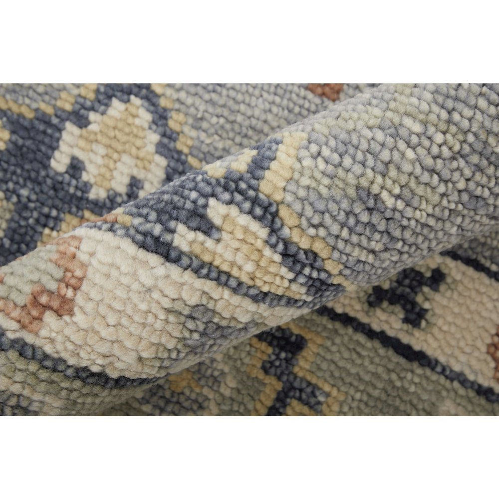 Fillmore Transitional Diamond, Blue/Taupe/Gray, 5' x 8' Area Rug. Picture 5