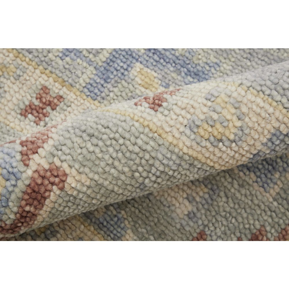 Fillmore Traditional Floral & Botanical, Blue/Taupe/Gray, 8' x 10' Area Rug. Picture 5