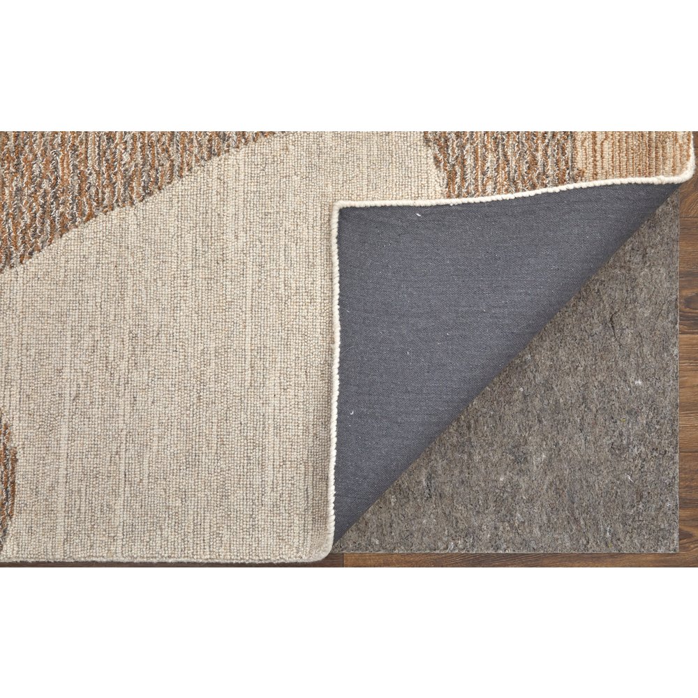 Pollock Modern Abstract, Brown/Tan/Ivory, 3'-6" x 5'-6" Accent Rug. Picture 5