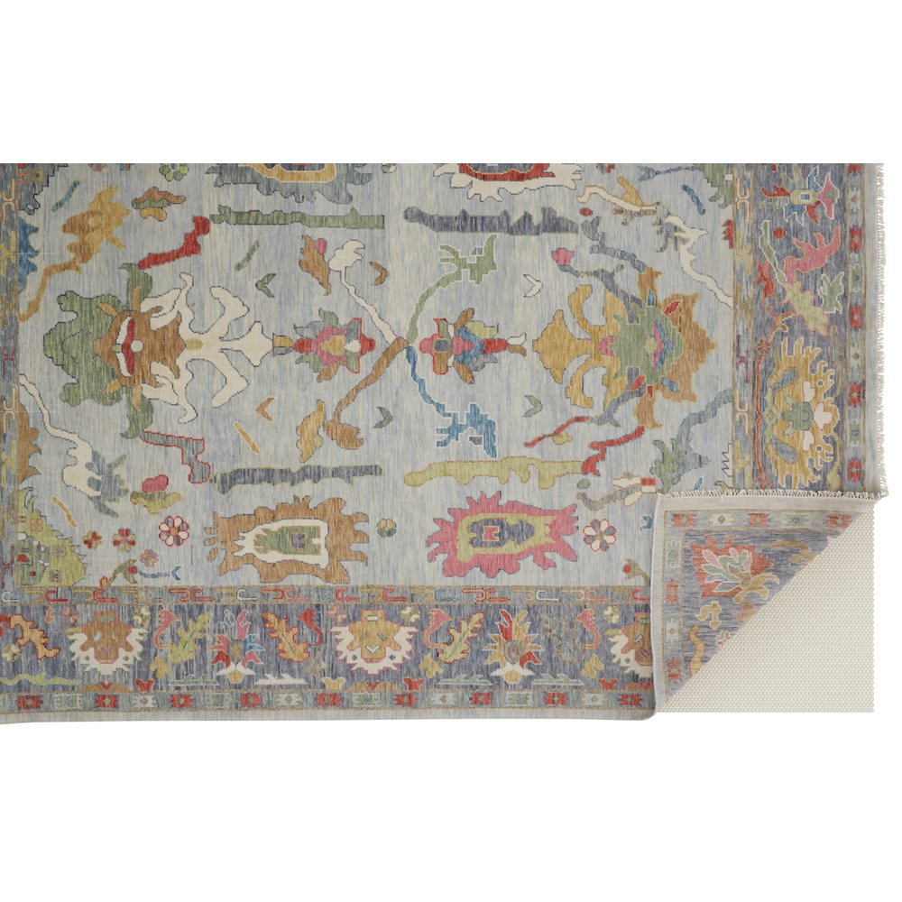 Karina Traditional Persian, Blue/Gray/Gold, 9'-6" x 13'-6" Area Rug. Picture 4