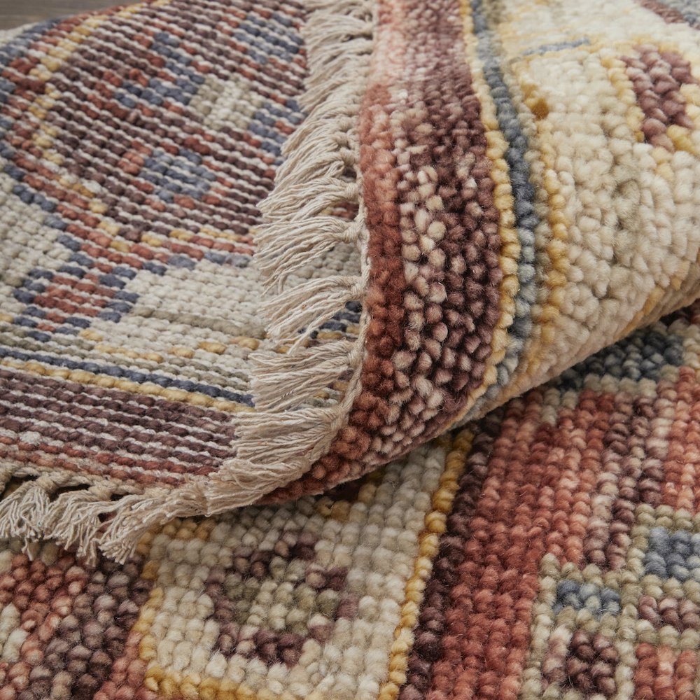 Fillmore Transitional Medallion, Red/Ivory/Gold, 10' x 14' Area Rug. Picture 7