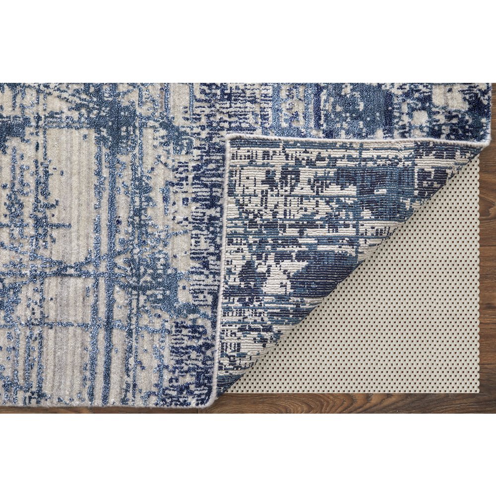 Eastfield Modern Abstract, Blue/Ivory, 5' x 8' Area Rug. Picture 4