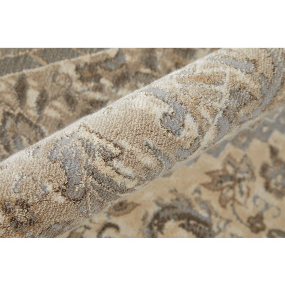 Celene Traditional Medallion, Tan/Brown/Ivory, 3'-9" x 5'-7" Accent Rug. Picture 5