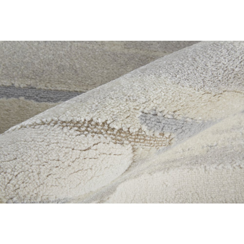 Vancouver Modern Abstract, Ivory/Tan/Brown, 9' x 12' Area Rug. Picture 5