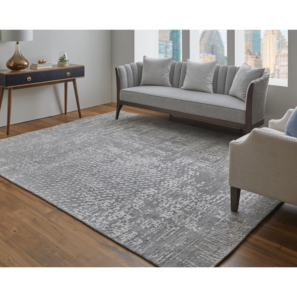 Eastfield Modern Abstract, Gray, 5' x 8' Area Rug. Picture 2