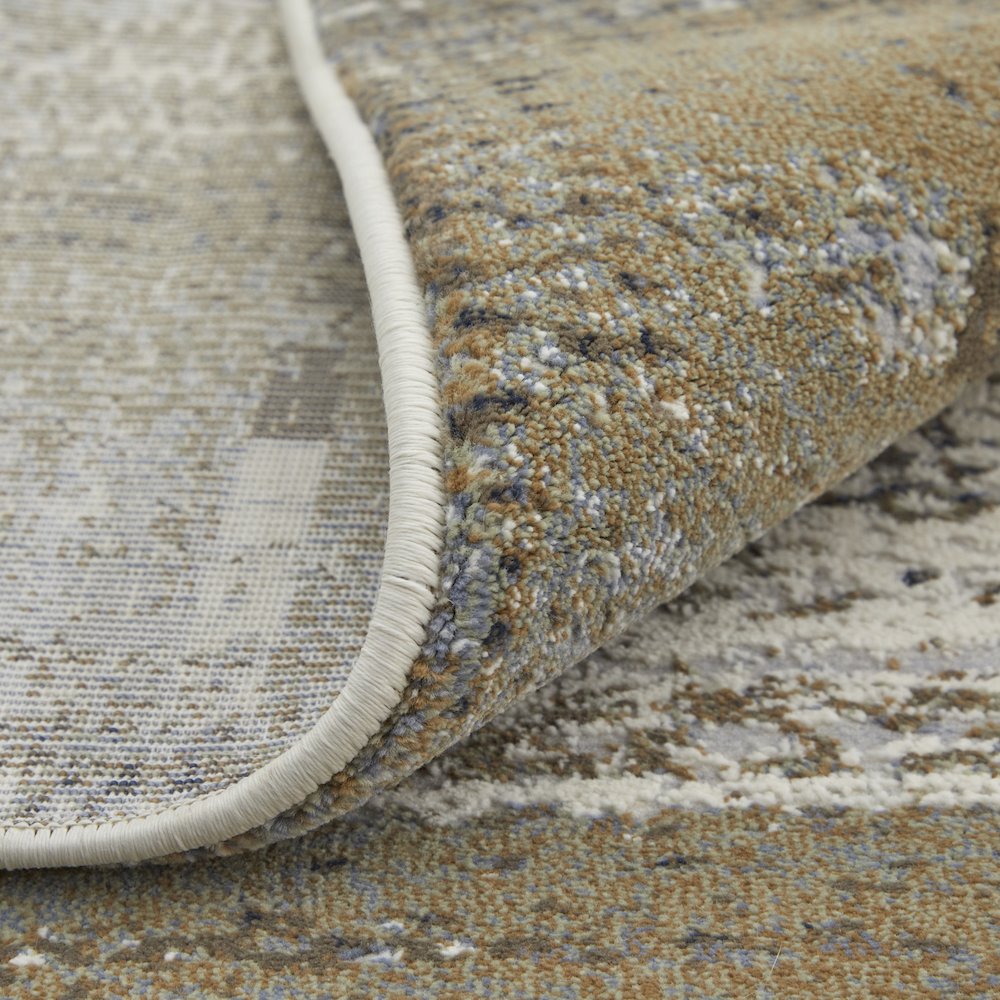 Clio Modern Abstract, Ivory/Gray/Brown, 3'-10" x 6' Accent Rug. Picture 7