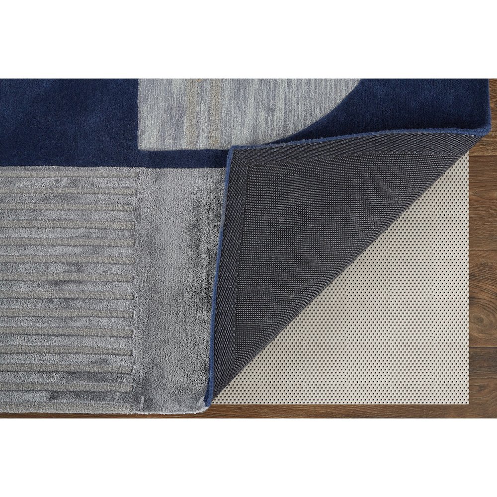 Nash Modern Geometric, Blue/Silver, 5' x 8' Area Rug. Picture 4