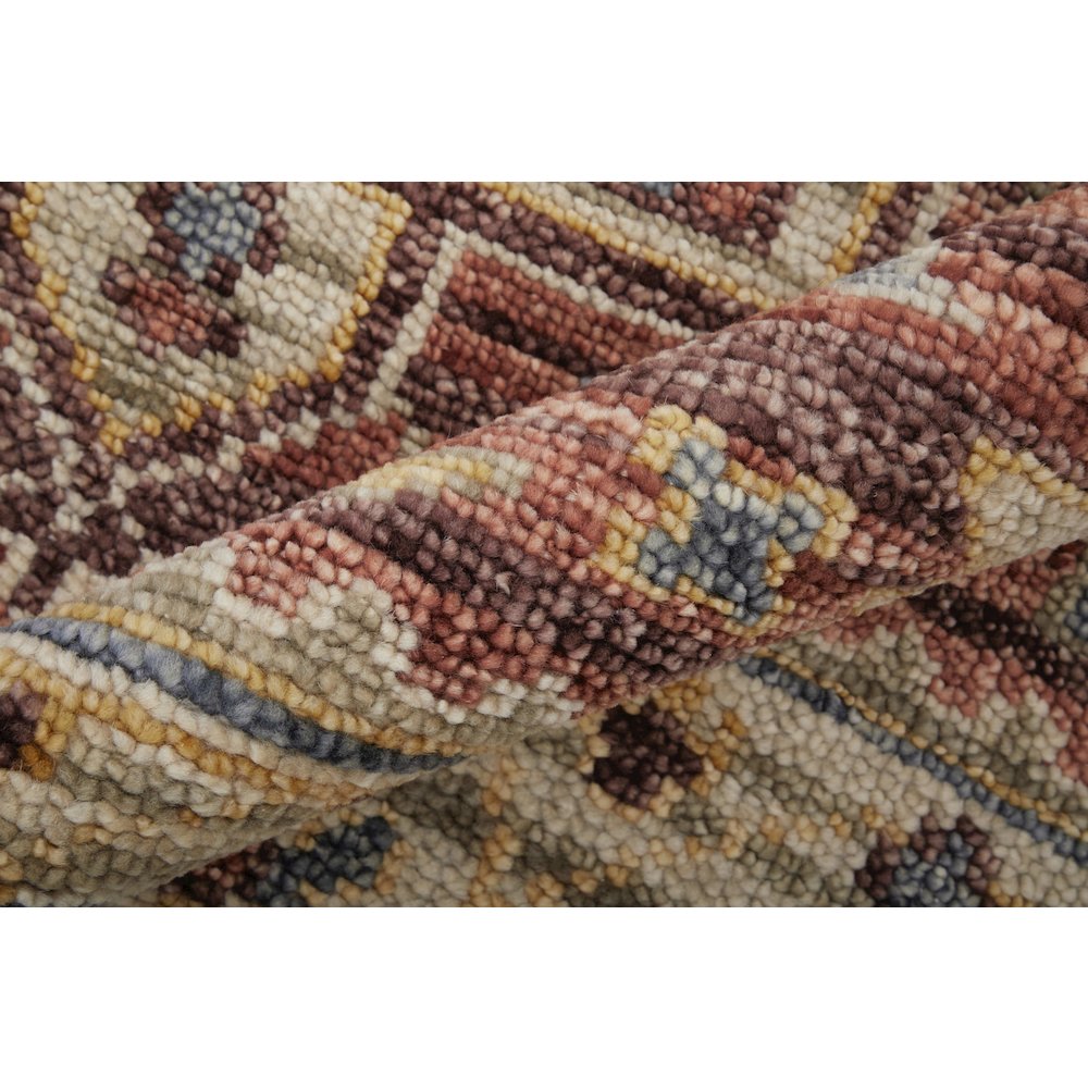 Fillmore Transitional Medallion, Red/Ivory/Gold, 10' x 14' Area Rug. Picture 5