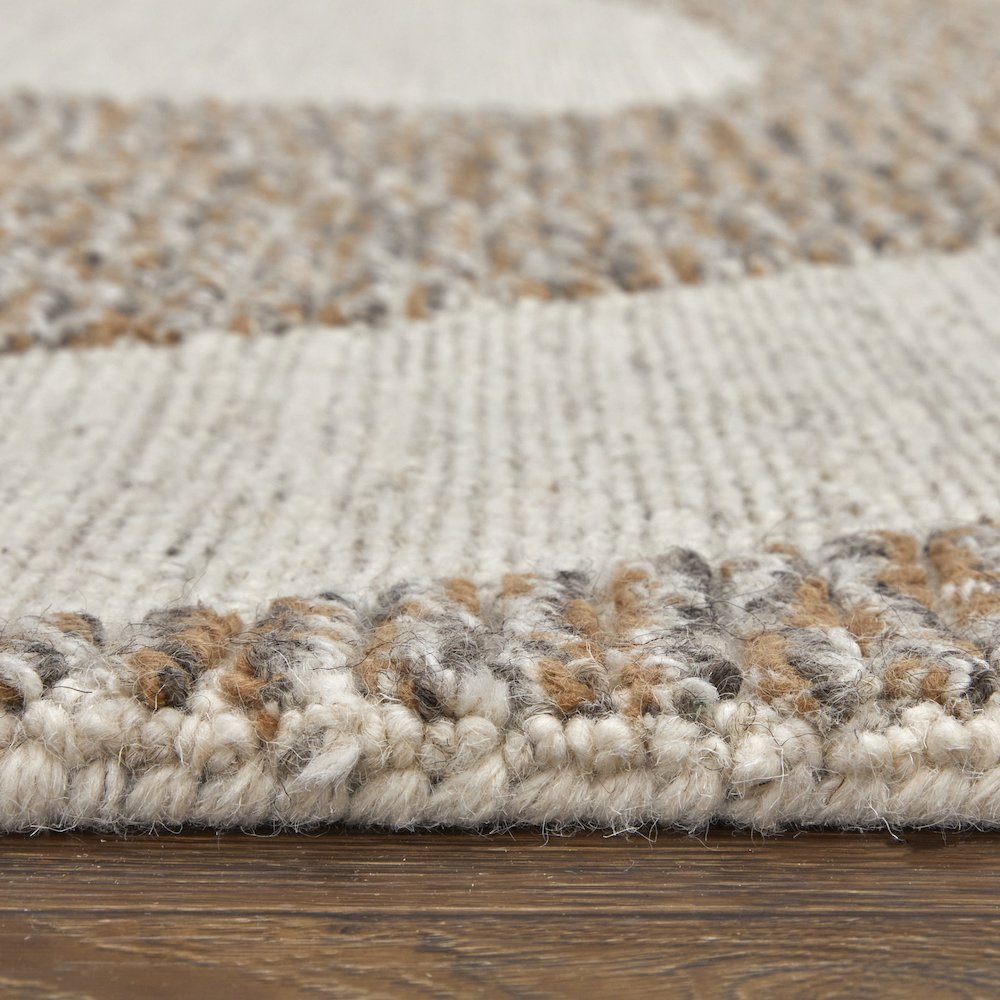 Pollock Modern Abstract, Brown/Tan/Ivory, 3'-6" x 5'-6" Accent Rug. Picture 9