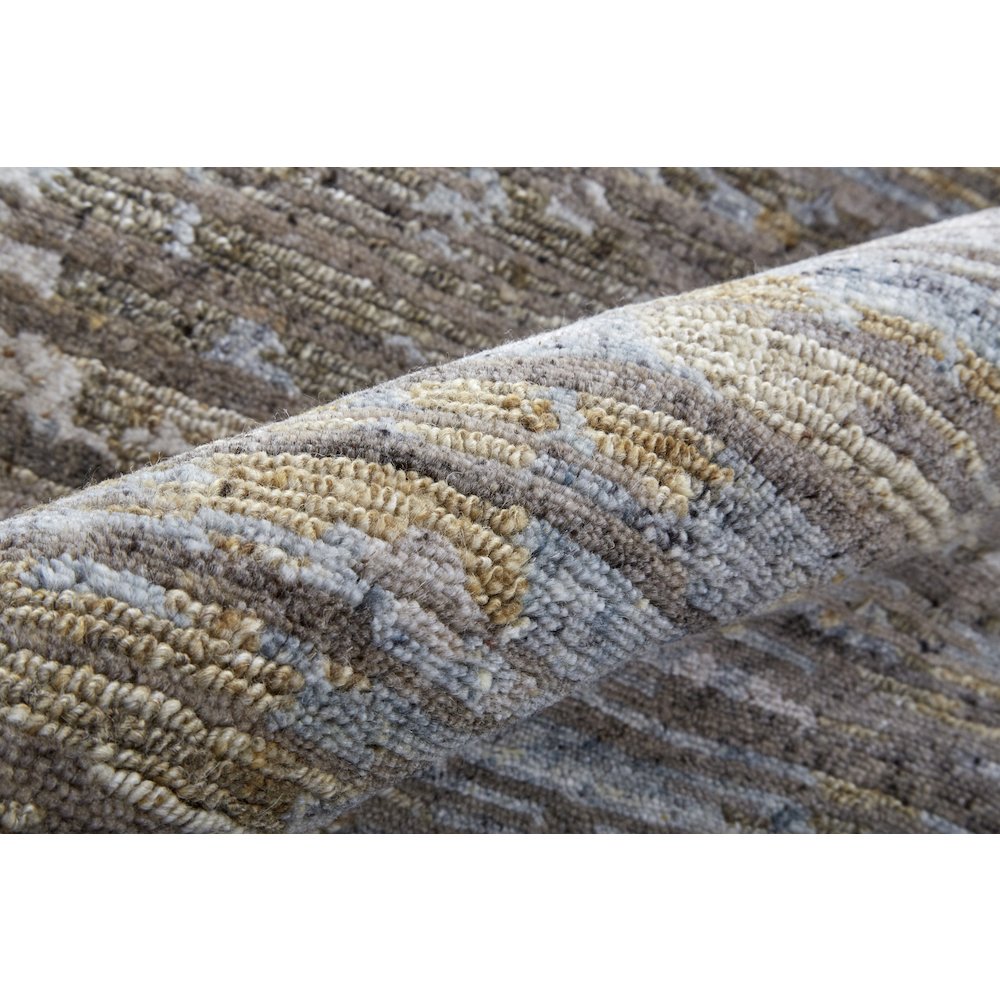 Conroe Modern Abstract, Brown/Gray, 7'-9" x 9'-9" Area Rug. Picture 5