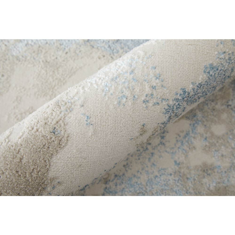 Astra Transitional Abstract, Blue/Gray, 1'-8" x 2'-10" Accent Rug. Picture 5