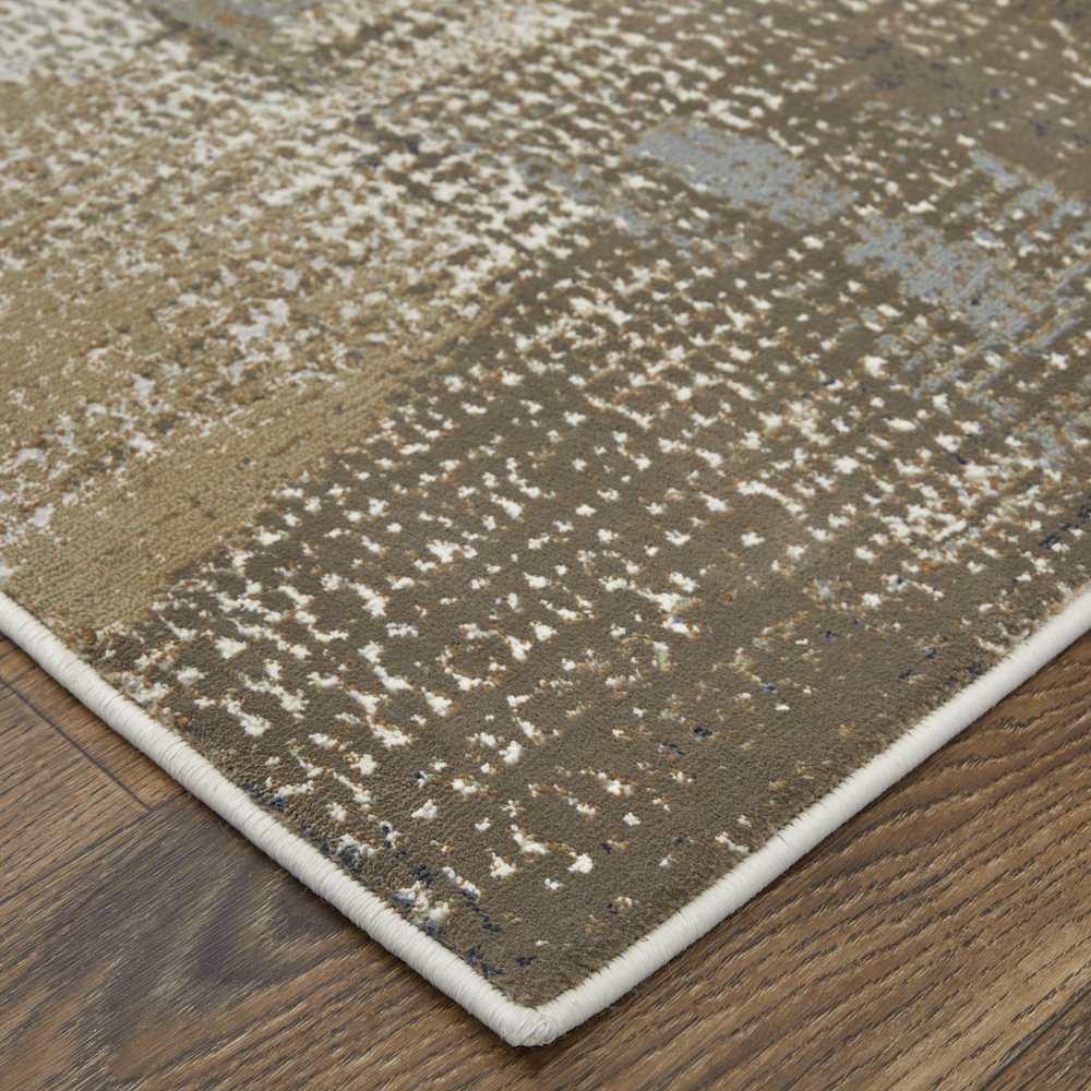 Clio Modern Abstract, Ivory/Gray/Brown, 3'-10" x 6' Accent Rug. Picture 3