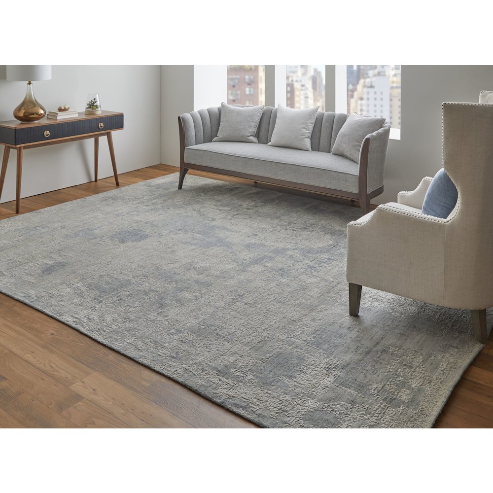 Eastfield Modern Abstract, Silver/Gray, 9' x 12' Area Rug. Picture 2