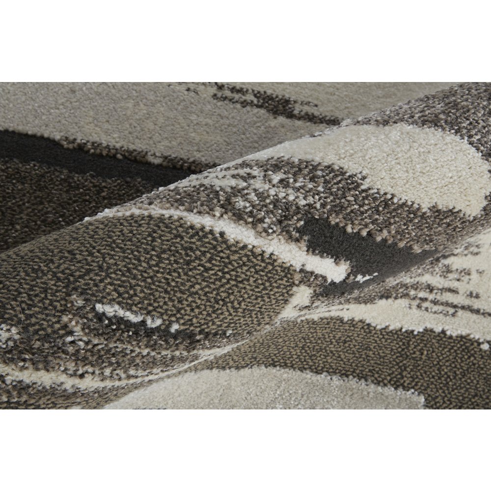 Vancouver Modern Abstract, Brown/Ivory, 8' x 10' Area Rug. Picture 5