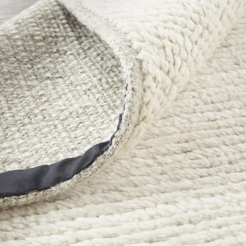 Alford Modern Solid, Ivory/Tan, 5'-6" x 8'-6" Area Rug. Picture 7