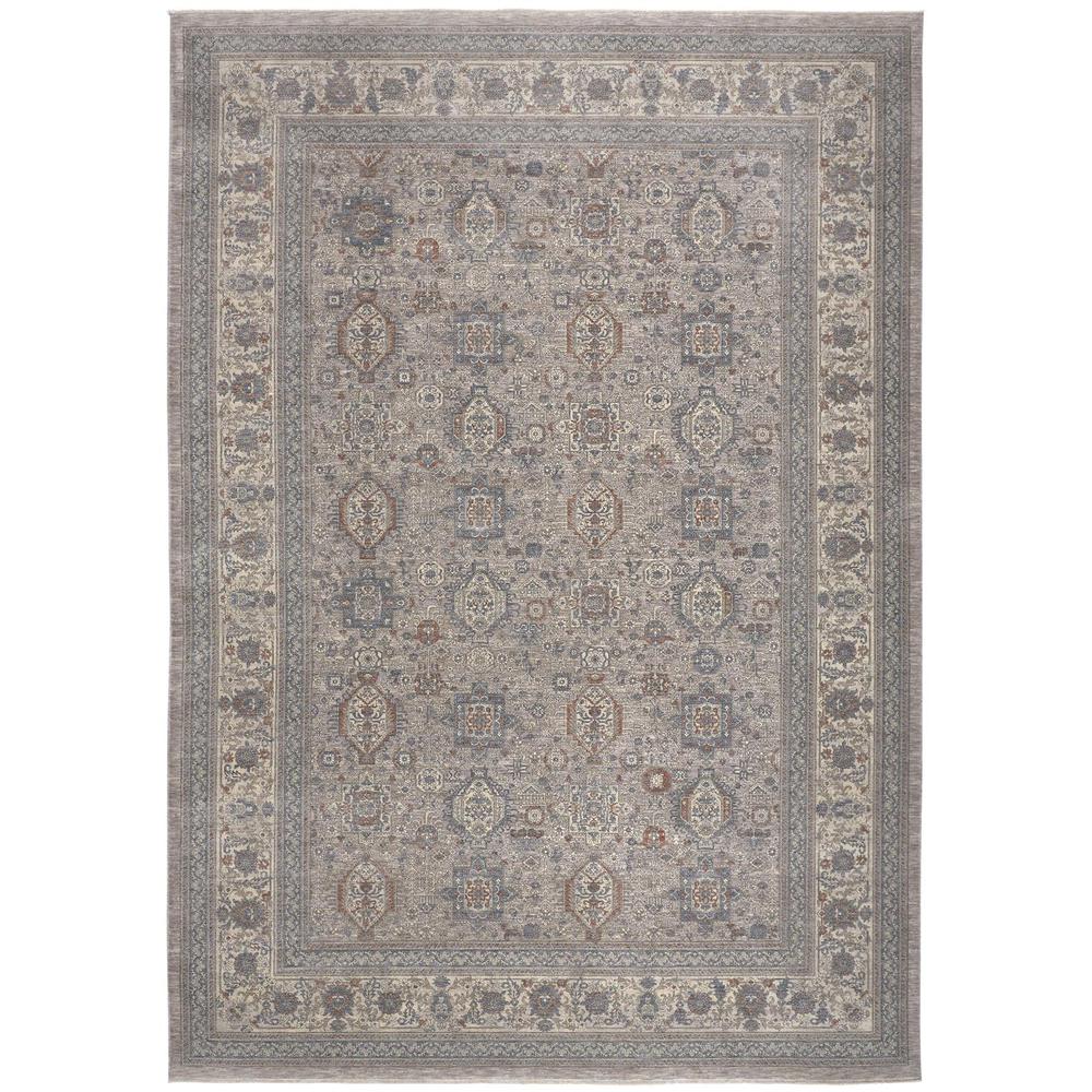 Marquette Rustic Persian Farmhouse Rug, Warm Gray/Blue, 5ft x 7ft - 2in Area Rug, MRQ3761FGRYMLTE83. Picture 2