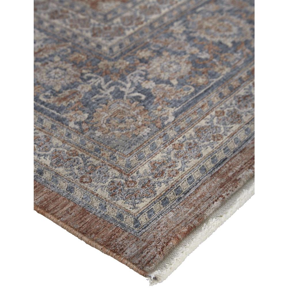 Marquette Rustic Persian Farmhouse Rug, Rust/Aegean Blue, 5ft x 7ft-2in Area Rug, MRQ3761FRSTBLUE83. Picture 3