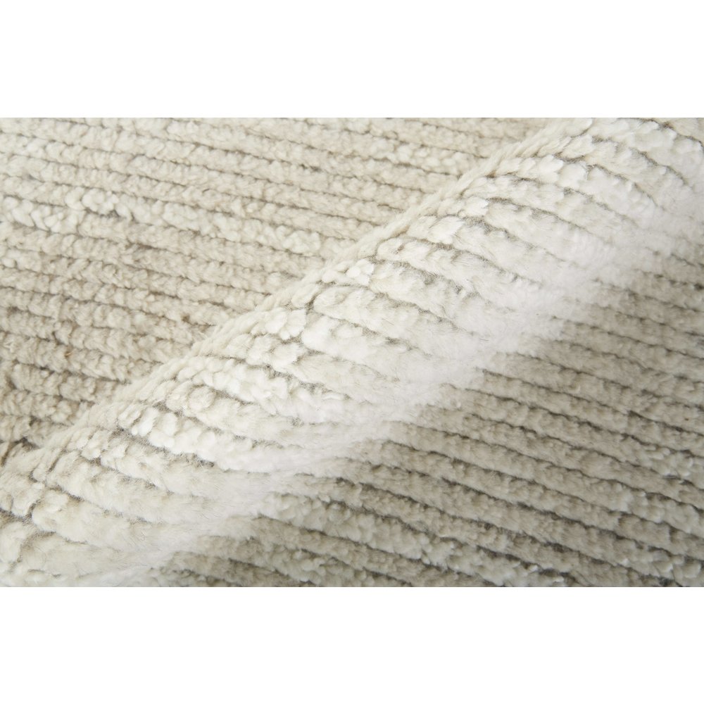 Alford Modern Solid, Ivory/Tan, 5'-6" x 8'-6" Area Rug. Picture 5