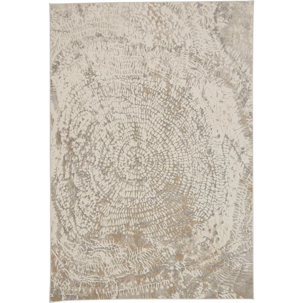 Frida Distressed Abstract Watercolor Rug, Ivory/Gray/Tan, 9ft x 12ft Area Rug, PRK3702FSLVIVYG00. Picture 1