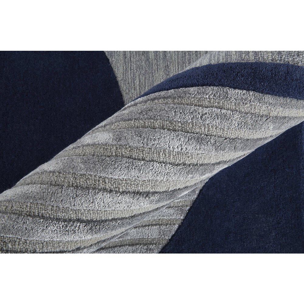 Nash Modern Geometric, Blue/Silver, 5' x 8' Area Rug. Picture 5