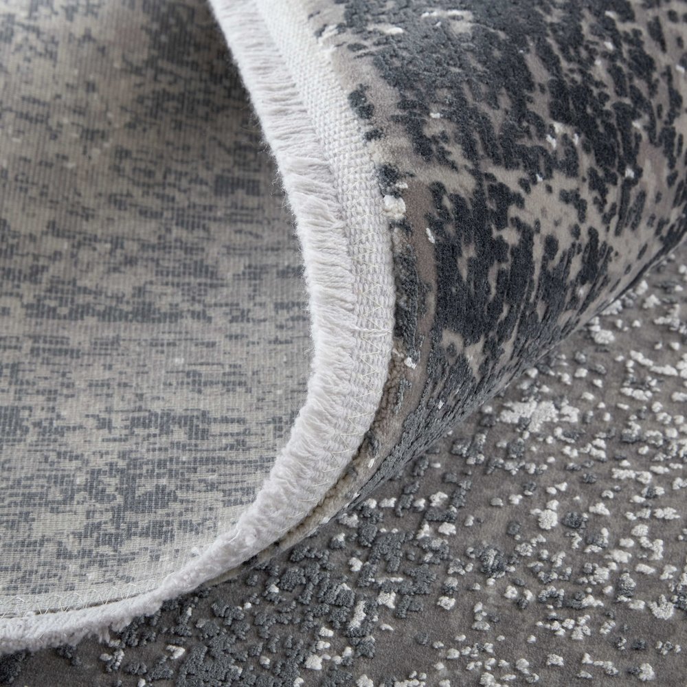 Cadiz Modern Abstract, Gray/Black/Silver, 3'-1" x 10' Runner. Picture 6
