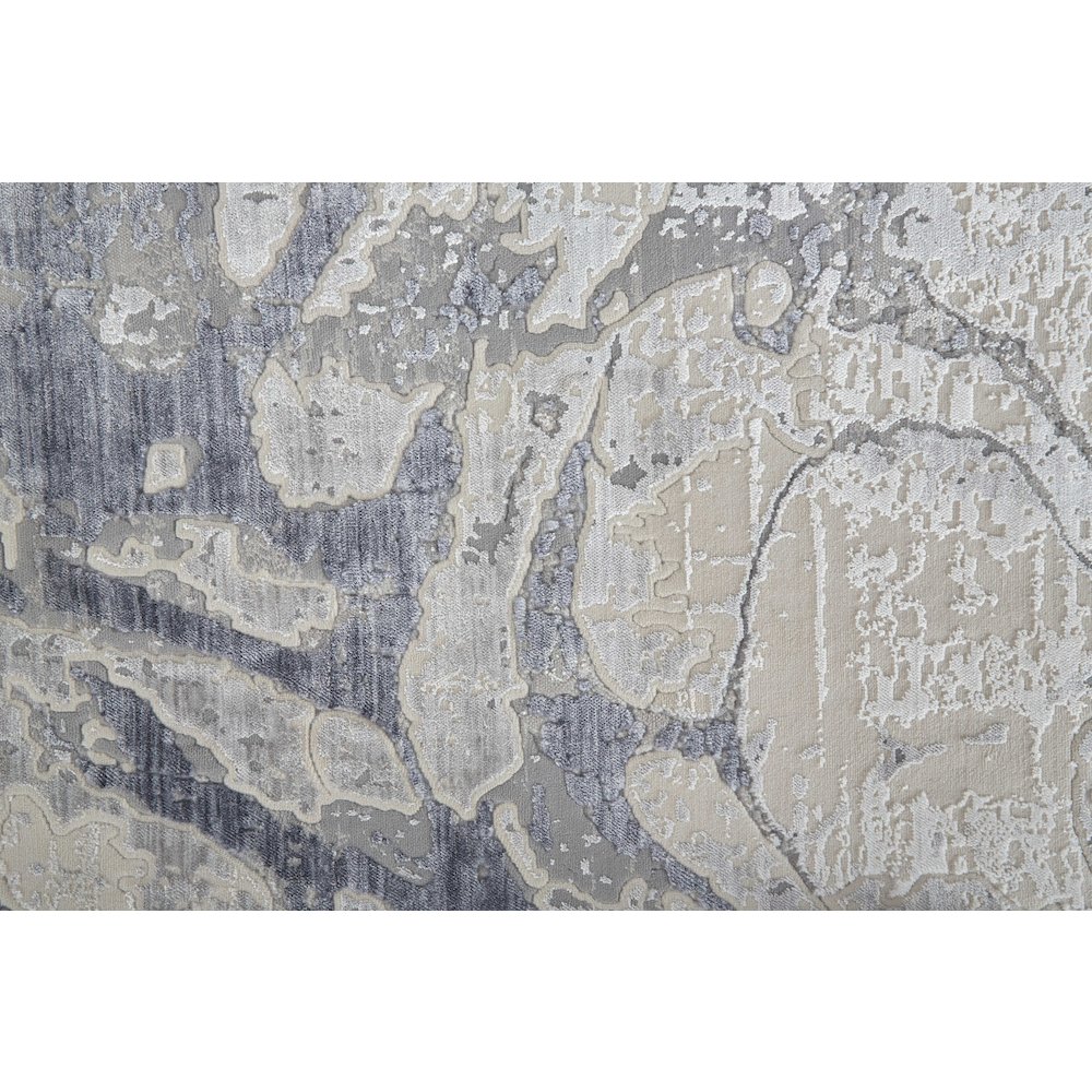 Laina Transitional Abstract, Ivory/Blue, 3' x 8' Runner. Picture 6